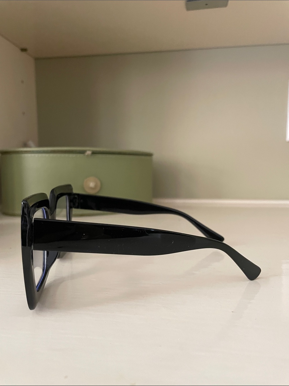NWOT Black Oversized Square Frame Women's Glasses - Picture 2 of 2